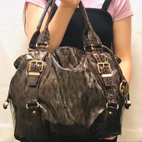 Michael Kors Handbags - Michael Kors Brown Logo Large Handbag